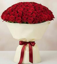 Букет 101 Красная роза Милано в Звенигово