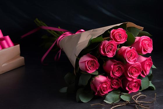 Букет 11 роз Пинк в Звенигово