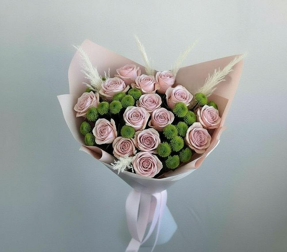 Букет цветов из: Розы и Хризантемы в Звенигово